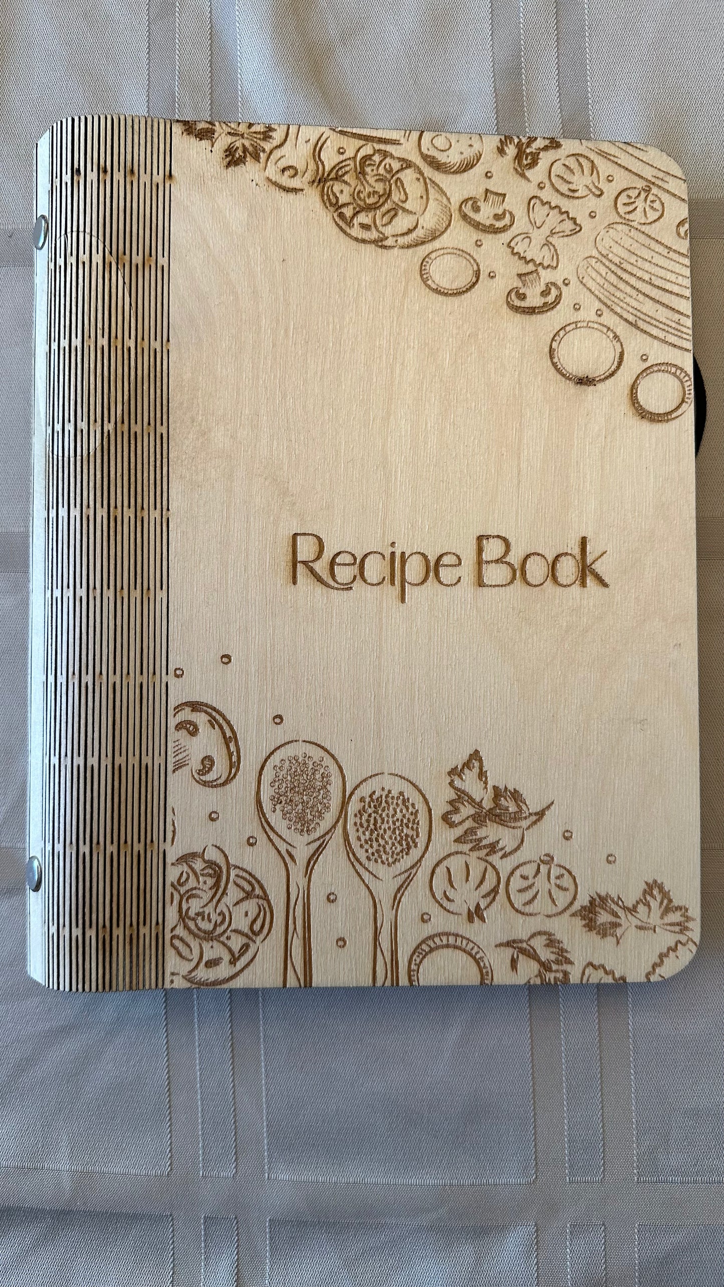 Cookbook -Custom Crafted, Laser Engraved
