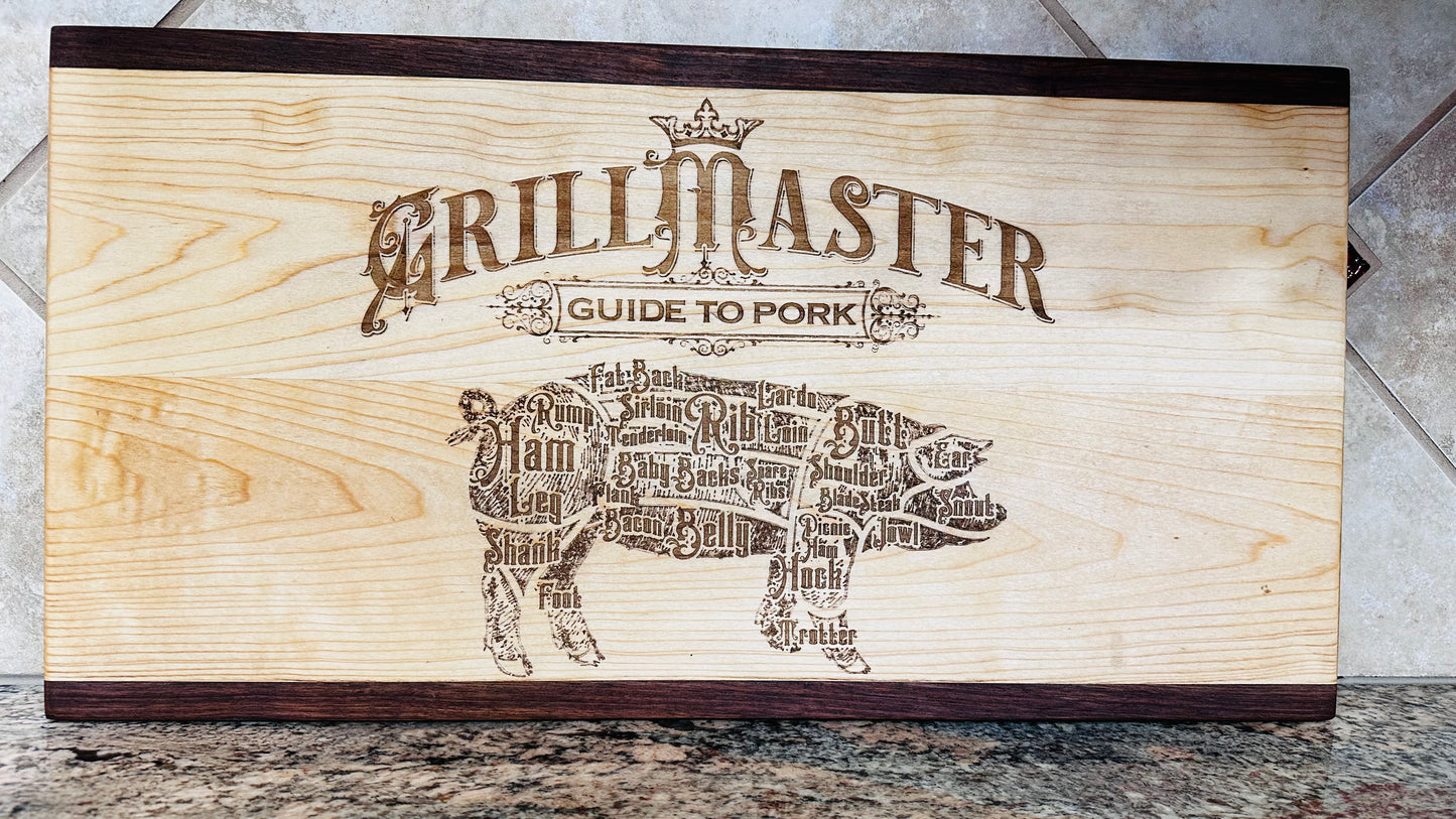 Cutting Board - Grill Master Guide to Pork