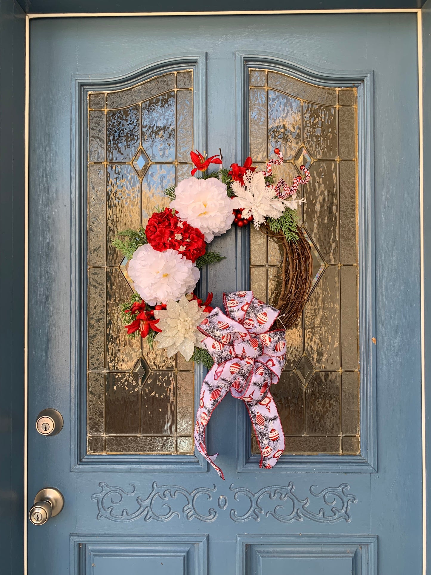 Wreath - Red and White Whimsy