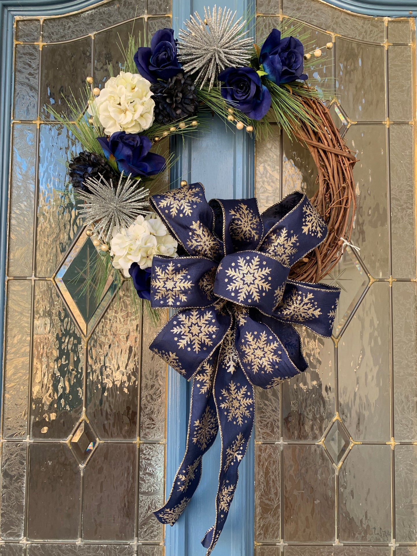 Wreath - Blue and Gold