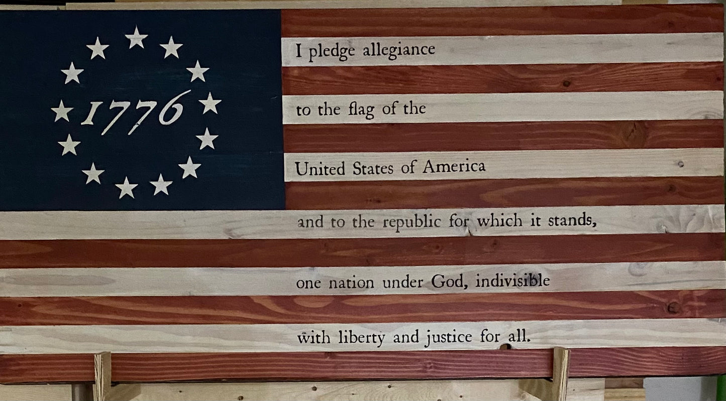 Flag - 1776 with Pledge of Allegiance
