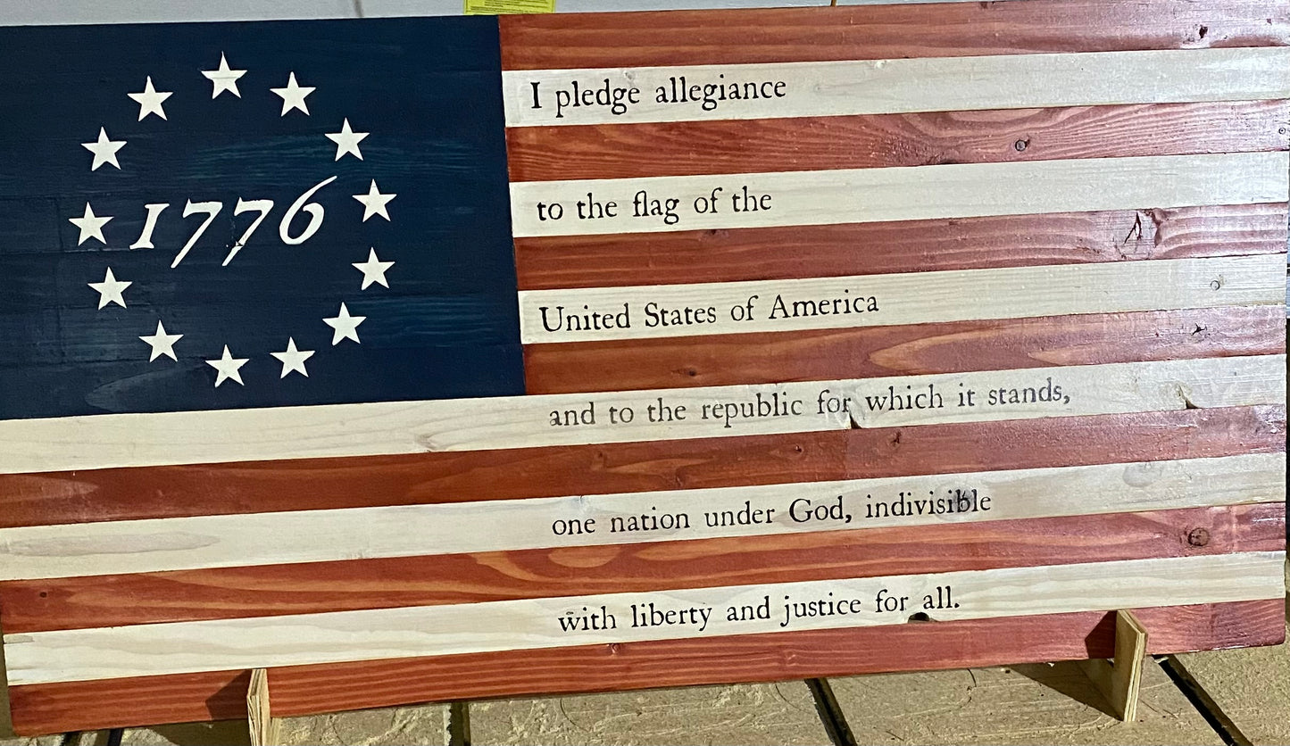 Flag - 1776 with Pledge of Allegiance