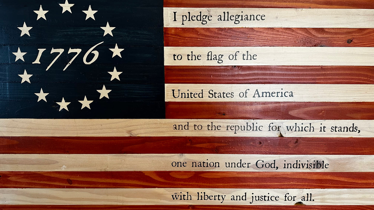 Flag - 1776 with Pledge of Allegiance
