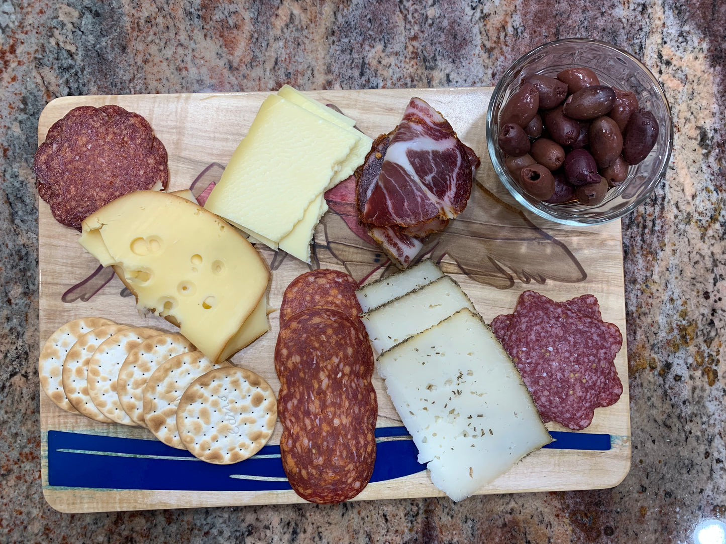 Charcuterie/Serving Board - Sandia Mountains and Rio Grande River
