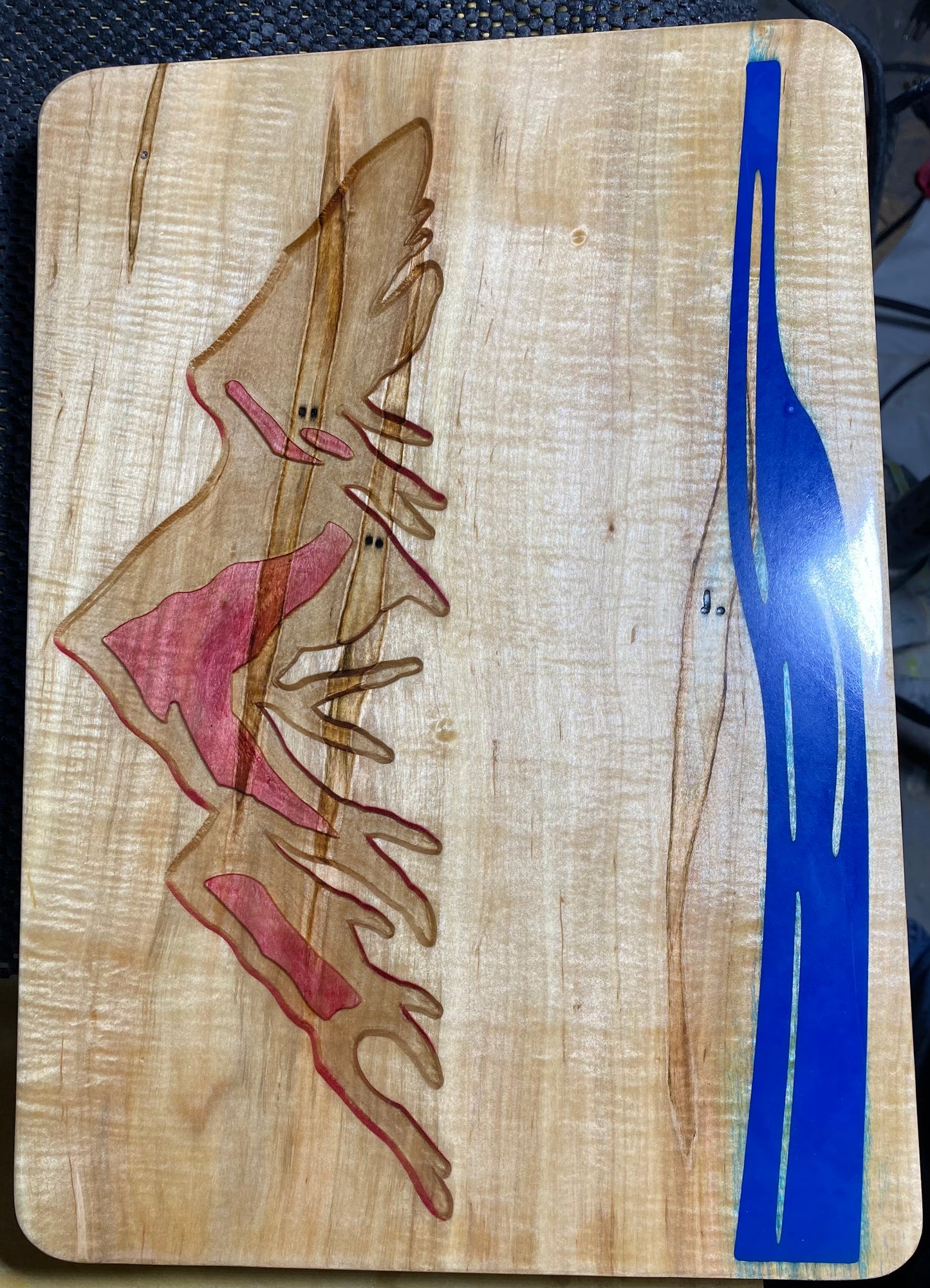 Charcuterie/Serving Board - Sandia Mountains and Rio Grande River