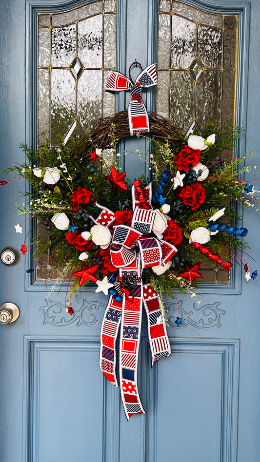 Wreath - Patriotic with Fireworks