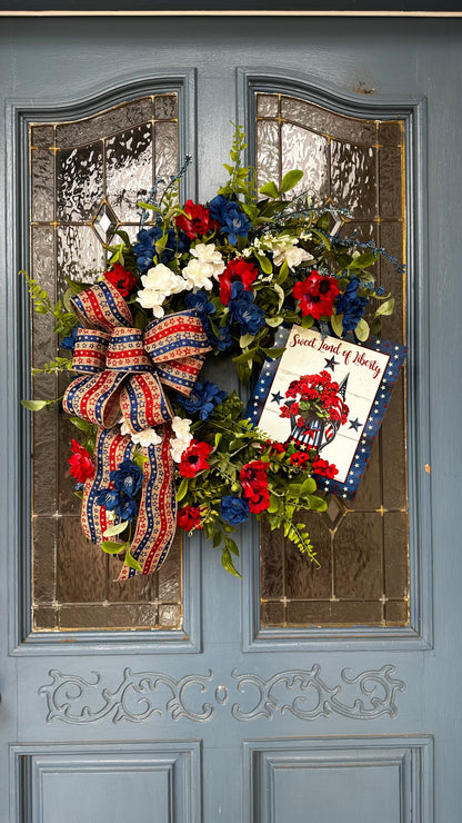 Wreath - Patriotic with Poppies