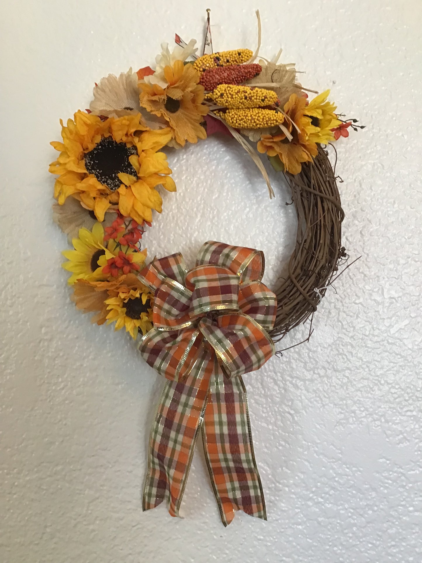 Wreath - Sunflowers and corn