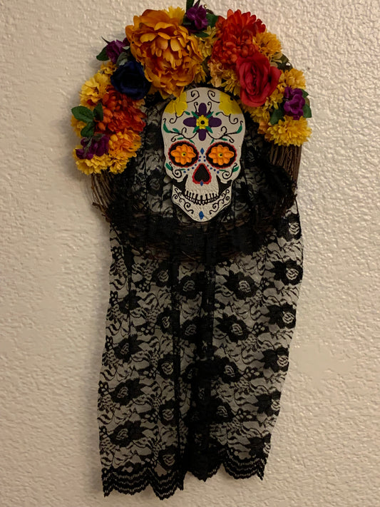 Wreath - La Calavera Catrina for Day of the Dead