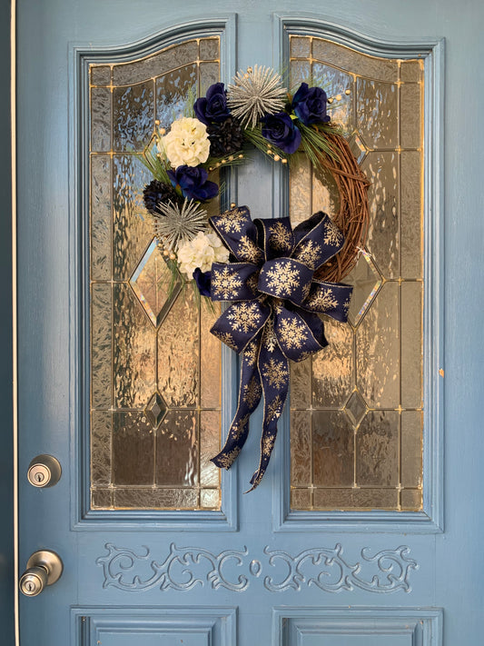Wreath - Blue and Gold