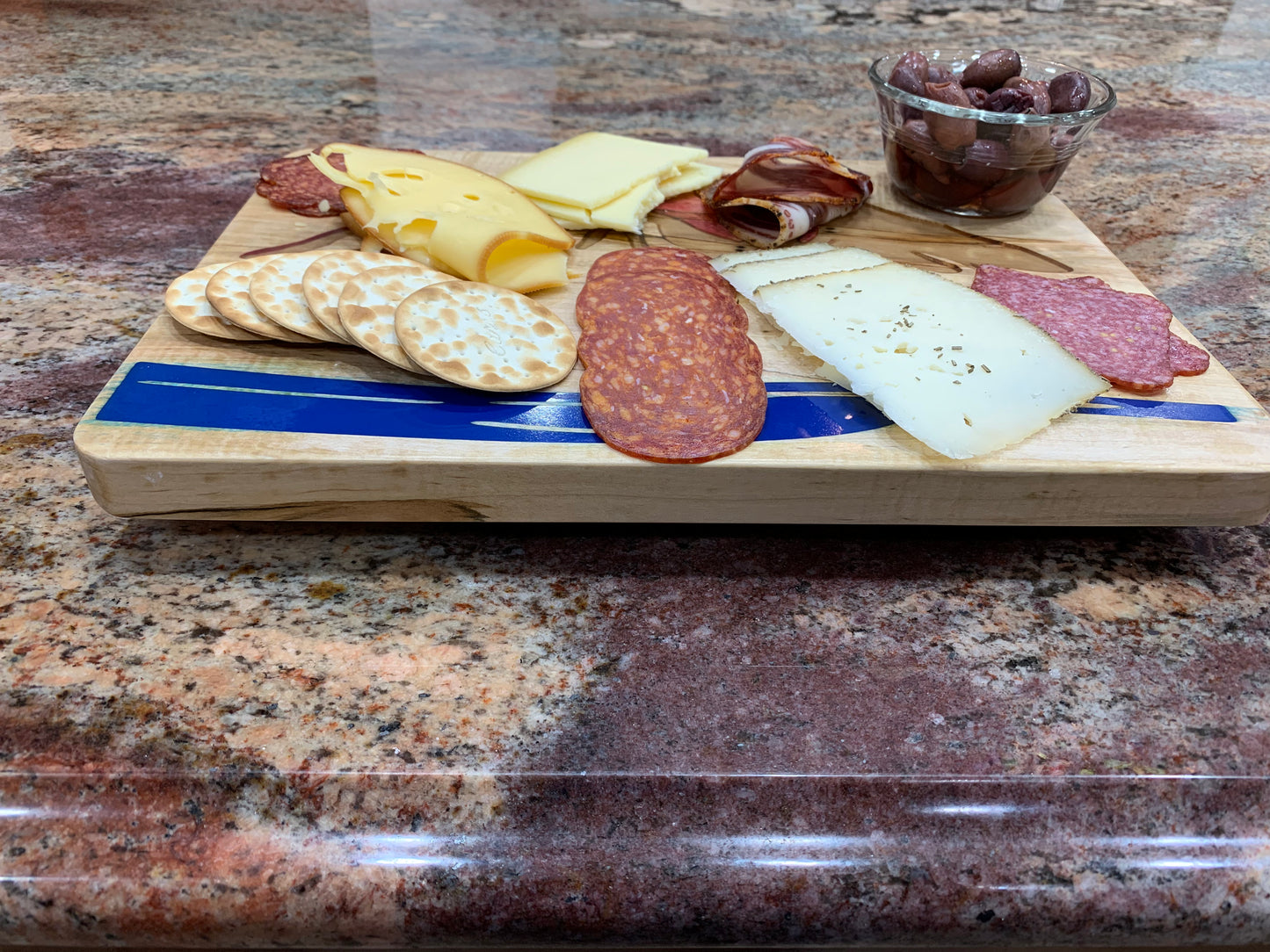 Charcuterie/Serving Board - Sandia Mountains and Rio Grande River